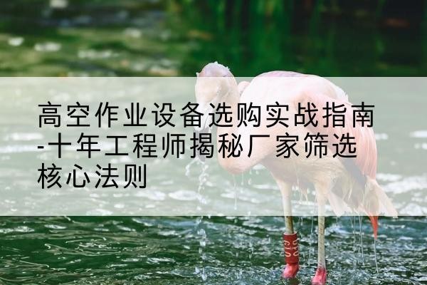 平邑剪叉式升降机厂家-高空作业设备选购实战指南-十年工程师揭秘厂家筛选核心法则