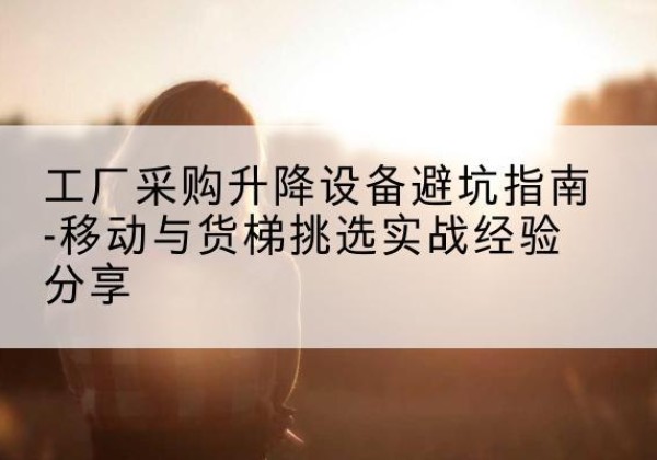 平邑移动式升降机怎么选-工厂采购升降设备避坑指南-移动与货梯挑选实战经验分享
