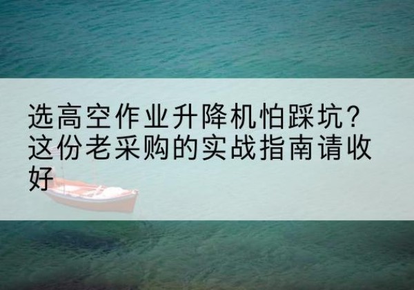 平邑高空作业升降机厂家推荐-选高空作业升降机怕踩坑？这份老采购的实战指南请收好