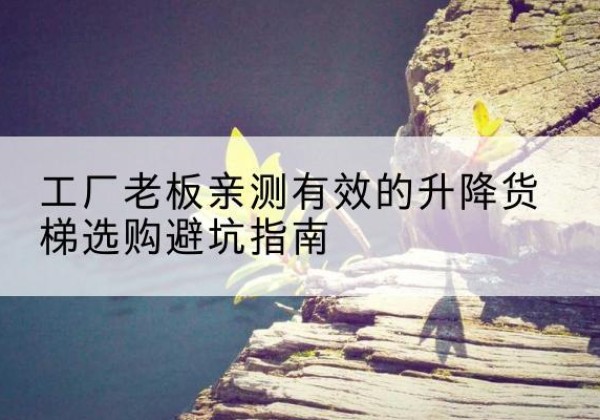 平邑升降货梯怎么选-工厂老板亲测有效的升降货梯选购避坑指南
